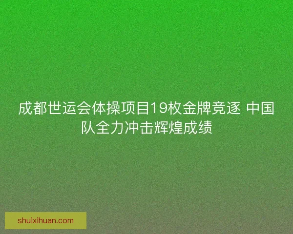 成都世运会体操项目19枚金牌竞逐 中国队全力冲击辉煌成绩